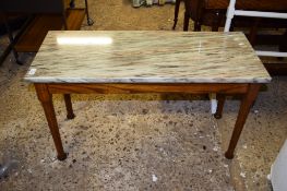 MARBLE TOPPED OCCASIONAL TABLE, LENGTH APPROX 91CM