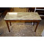 MARBLE TOPPED OCCASIONAL TABLE, LENGTH APPROX 91CM