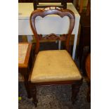 VICTORIAN MAHOGANY BALLOON BACK CHAIR, HEIGHT APPROX 88CM
