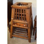 ORIENTAL HARDWOOD PLANT STAND, HEIGHT APPROX 90CM