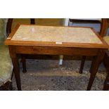 MODERN MARBLE TOP SIDE TABLE, LENGTH APPROX 67CM