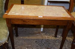 MODERN MARBLE TOP SIDE TABLE, LENGTH APPROX 67CM