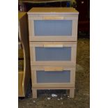 MODERN BEDSIDE UNIT, WIDTH APPROX 41CM