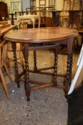 OVAL GATE LEG TABLE, LENGTH APPROX 104CM