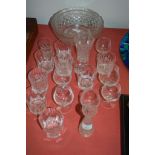 GROUP OF CUT GLASS WARES
