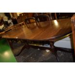 MAHOGANY EFECT REPRODUCTION OVAL DINING TABLE