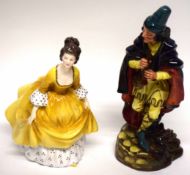 Two Doulton figures, one of the Pied Piper, the other Coralie (2)