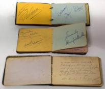 Group of three small autograph books, two of theatrical interest including Lulu, Tommy Trinder,