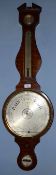 19th century mahogany cased wall barometer, retailed by Banelli of London, 105cm high