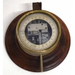 Brass measuring gauge on wooden mount