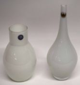 Kosta Swedish vase and a further globular vase manufactured by Kastrop