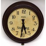 Smith"s 8-day sterling wall clock in Bakelite surround