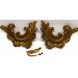 Bag of various scroll shaped gilt wood mounts