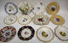 Quantity of porcelain and pottery plates by English manufacturers (qty)