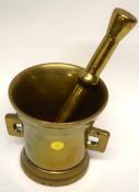 Brass mortar and pestle