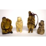 Group of four netsuke