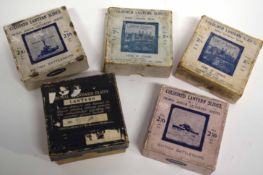 Five boxes of magic lantern slides