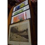 FOUR VARIOUS FRAMED PRINTS