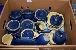 BOX CONTAINING CERAMIC KITCHEN ITEMS, MADE IN DENBY STYLE
