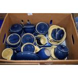 BOX CONTAINING CERAMIC KITCHEN ITEMS, MADE IN DENBY STYLE