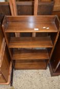 SMALL MAHOGANY EFFECT BOOKSHELF, APPROX 52CM WIDE