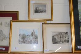 THREE PRINTS, ONE OF ST PETER MANCROFT, AND TWO OF EUROPEAN SCENES