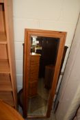 THREE QUARTER LENGTH MODERN PINE FRAMED WALL MIRROR