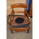 19TH CENTURY COMMODE CHAIR