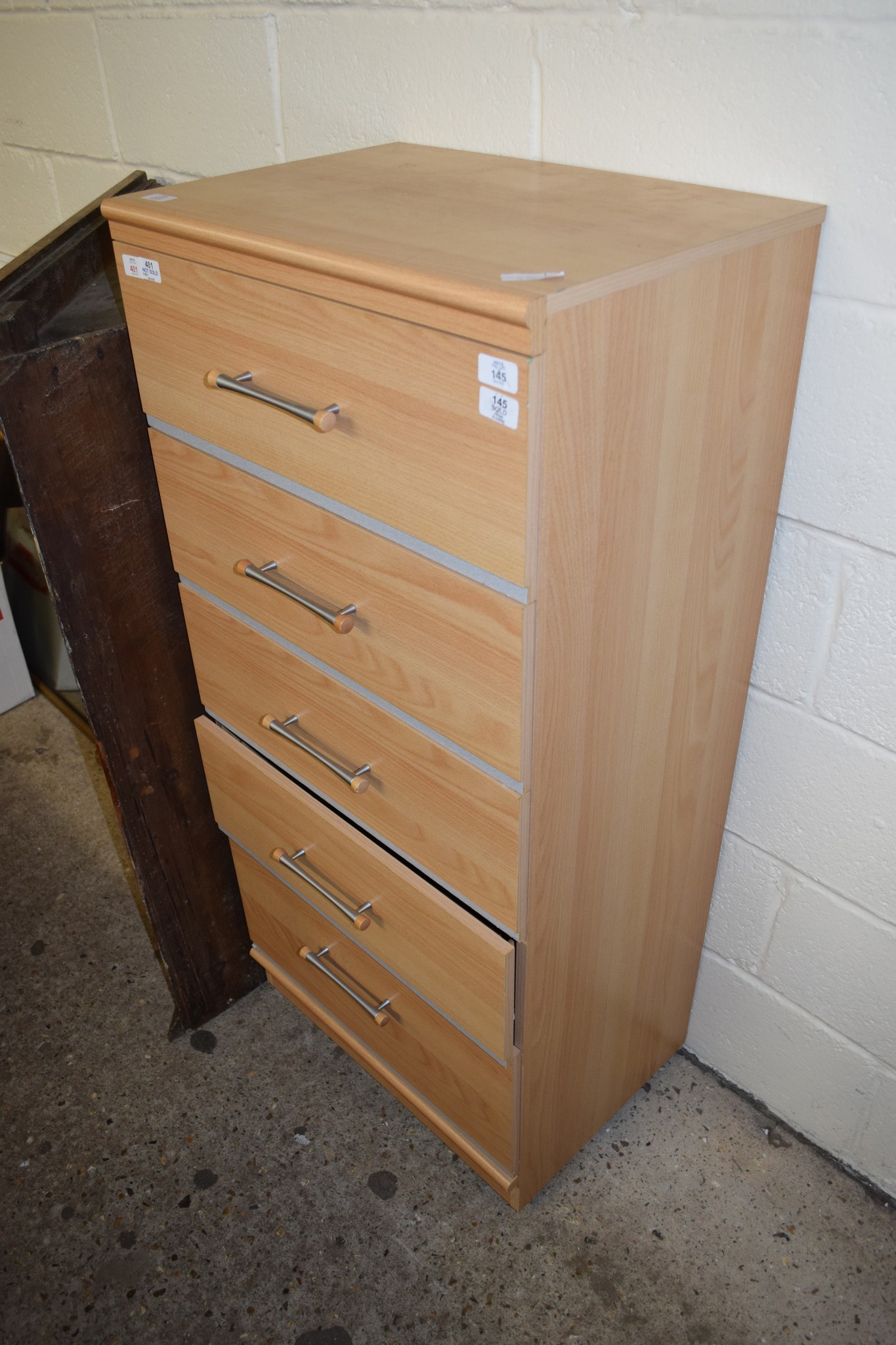 MODERN FIVE DRAWER OFFICE CABINET, 57.5CM WIDE