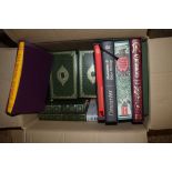 BOX CONTAINING VARIOUS HARDBACK BOOKS INCLUDING THE MOVING TOYSHOP PUBLISHED BY THE FOLIO SOCIETY