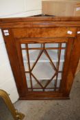 OAK WALL MOUNTING CORNER CUPBOARD WITH GLAZED FRONT, 82CM WIDE