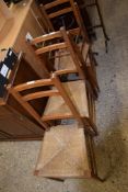 FOUR VARIOUS DINING CHAIRS, EACH HEIGHT APPROX 80CM