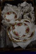 ROYAL ALBERT OLD COUNTRY ROSES DINNER WARES AND TEA WARES COMPRISING SANDWICH PLATES, DINNER