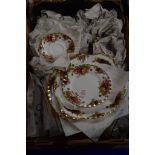 ROYAL ALBERT OLD COUNTRY ROSES DINNER WARES AND TEA WARES COMPRISING SANDWICH PLATES, DINNER