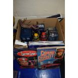 BOX CONTAINING DR WHO MEMORABILIA