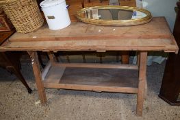 SMALL VINTAGE WORK BENCH, LENGTH APPROX 151CM