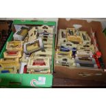 BOX CONTAINING DINKY TOYS, MAINLY LLEDO DAYS GONE BY