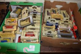 BOX CONTAINING DINKY TOYS, MAINLY LLEDO DAYS GONE BY