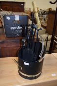 MODERN COAL BUCKET AND COMPANION SET