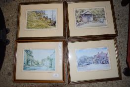 SET OF FOUR FRAMED PRINTS AFTER GEORGE SEAR DEPICTING RURAL SCENES