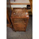 SMALL WALNUT EFFECT BEDSIDE TABLE, WIDTH APPROX 36CM