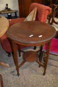 SMALL MAHOGANY REPRODUCTION CIRCULAR TABLE, DIAM APPROX 59CM