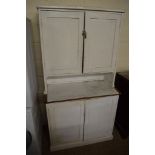 MID-20TH CENTURY VINTAGE PAINTED PINE KITCHEN CABINET, WIDTH APPROX 97CM