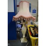 QUARTZ LAMP AND SHADE