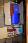 TWO BOXES OF BOOKS INCLUDING PICTORIAL HISTORY OF SCOTLAND ETC