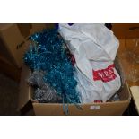 BOX CONTAINING QUANTITY OF CHRISTMAS DECORATIONS
