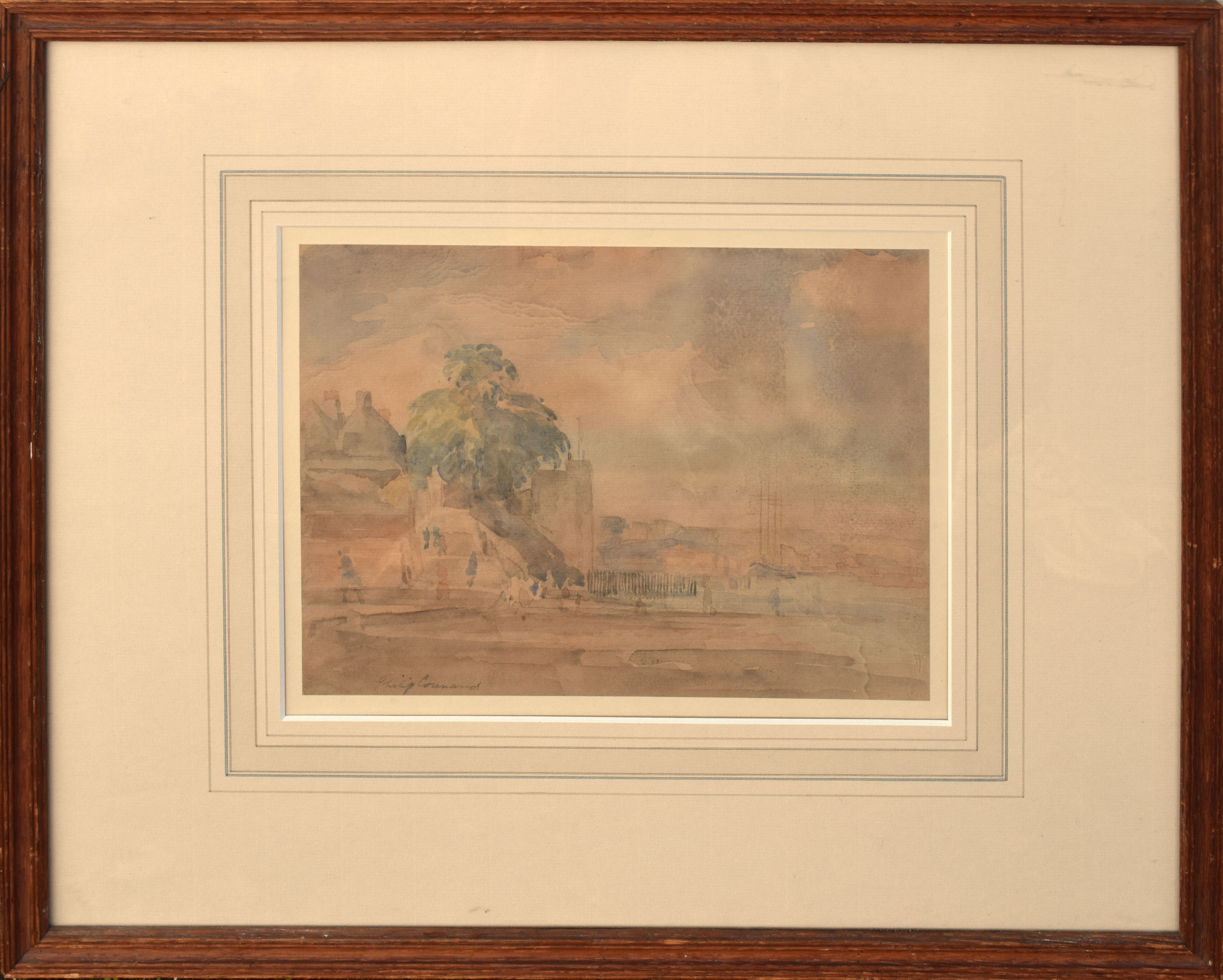 AR Philip Connard, RWS (1875-1958), "Upnor Castle", watercolour, signed lower left, 20 x 27cm,