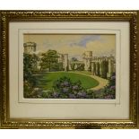 F Thomas, Views of Warwick Castle, group of three watercolours, two signed, 12 x 18cm (3)