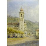 Douglas Wells, Mediterranean scenes, pair of watercolours, both signed, 33 x 23cm