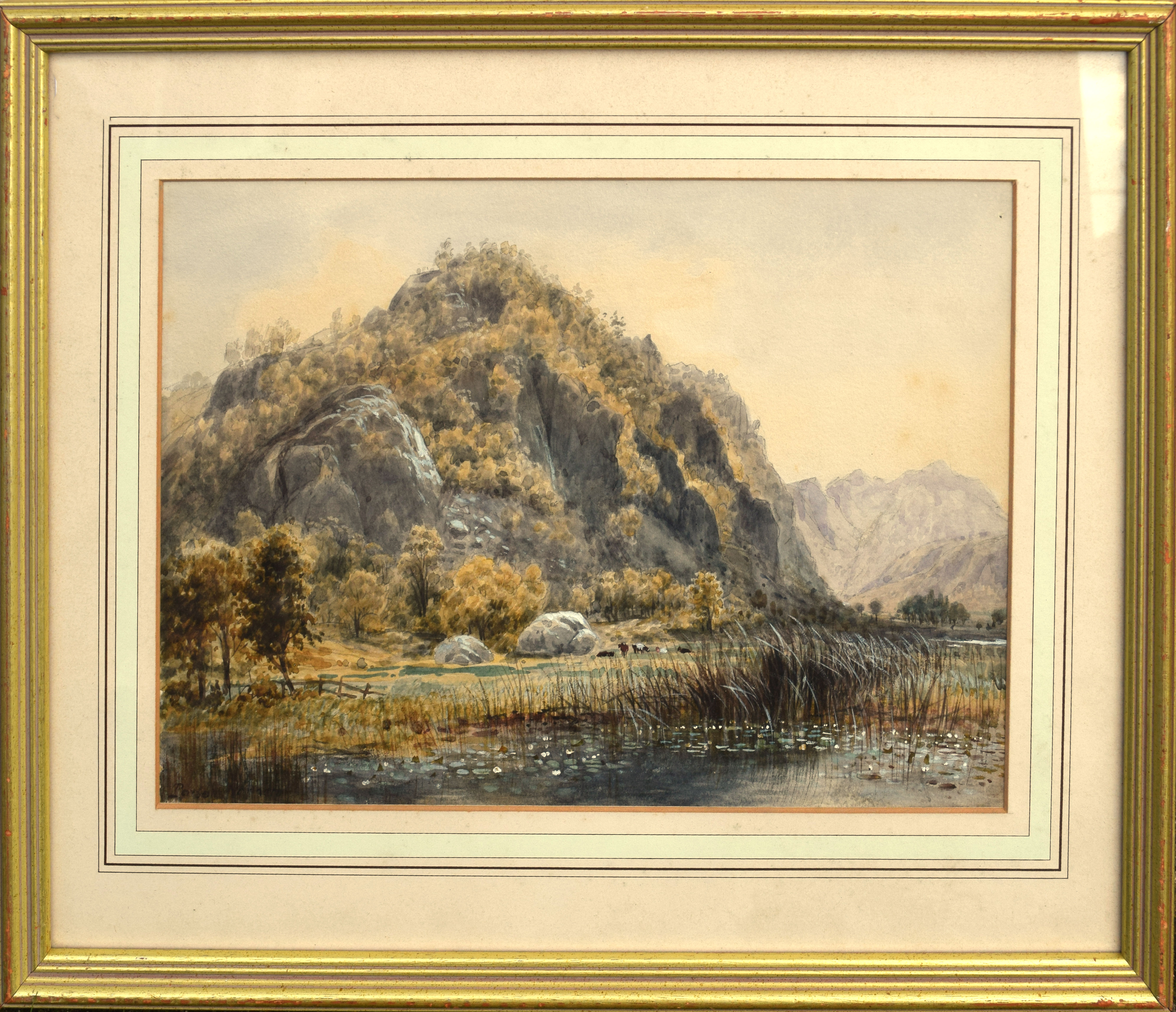 Parsons Norman, "Shepherds Crag from the meadows at Lodore", watercolour, signed lower left, 24 x